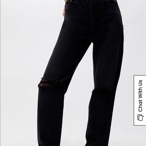 Pacsun Distressed Dad Jeans Black